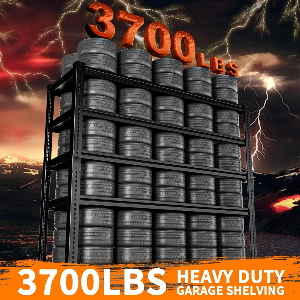 Storage Shelves Heavy Duty, 48"L x 18"W x 72"H Garage Storage Shelves Unit Loads 3700LBS, 5-tier