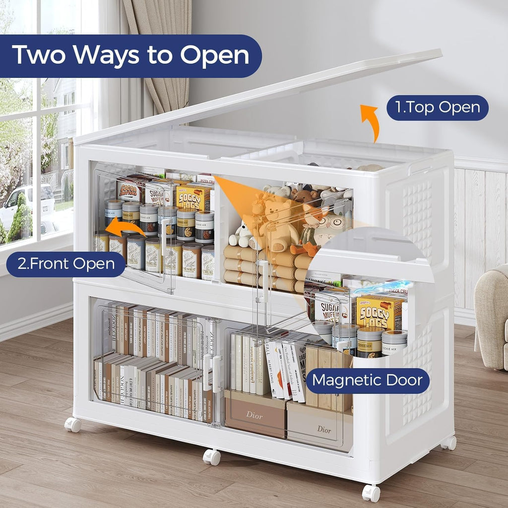 150GAL Extra Large Storage Bins with Lid, 600Qt Stackable Closet Organizers and Drawers