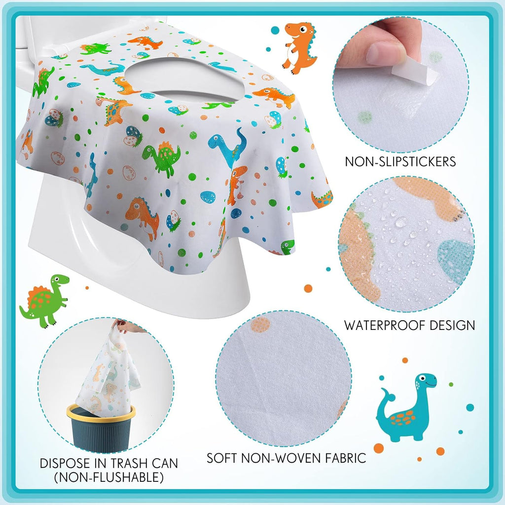 50 Packs Disposable Toilet Seat Covers Extra Large Individually Wrapped for Kids and Adults