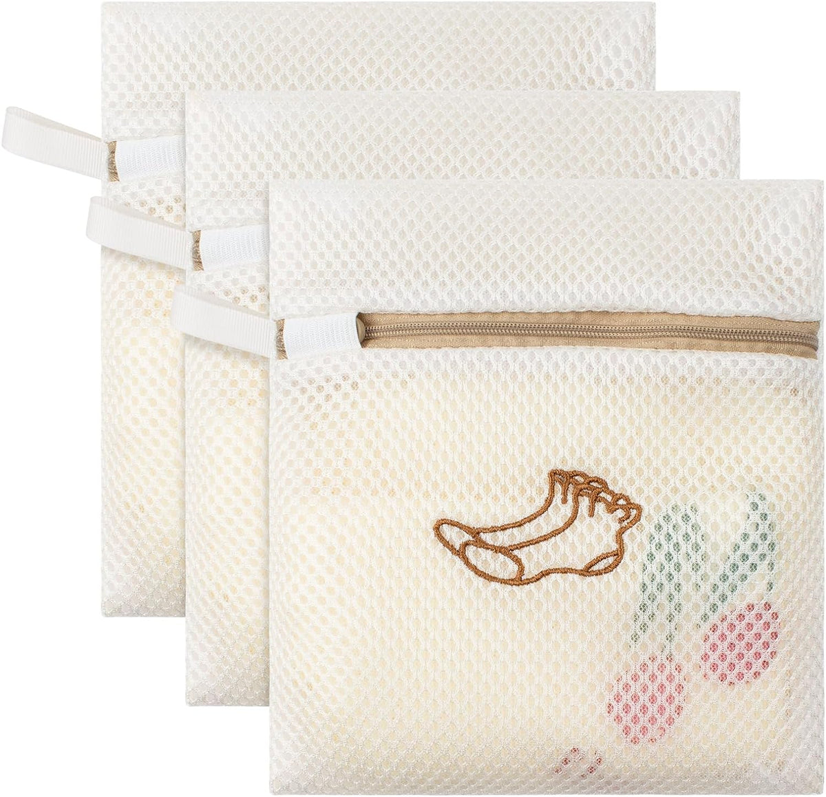 3 Pack Sock Laundry Bags by MDSXO- Small Durable Lingerie Delicates Bag for Washing Machine for