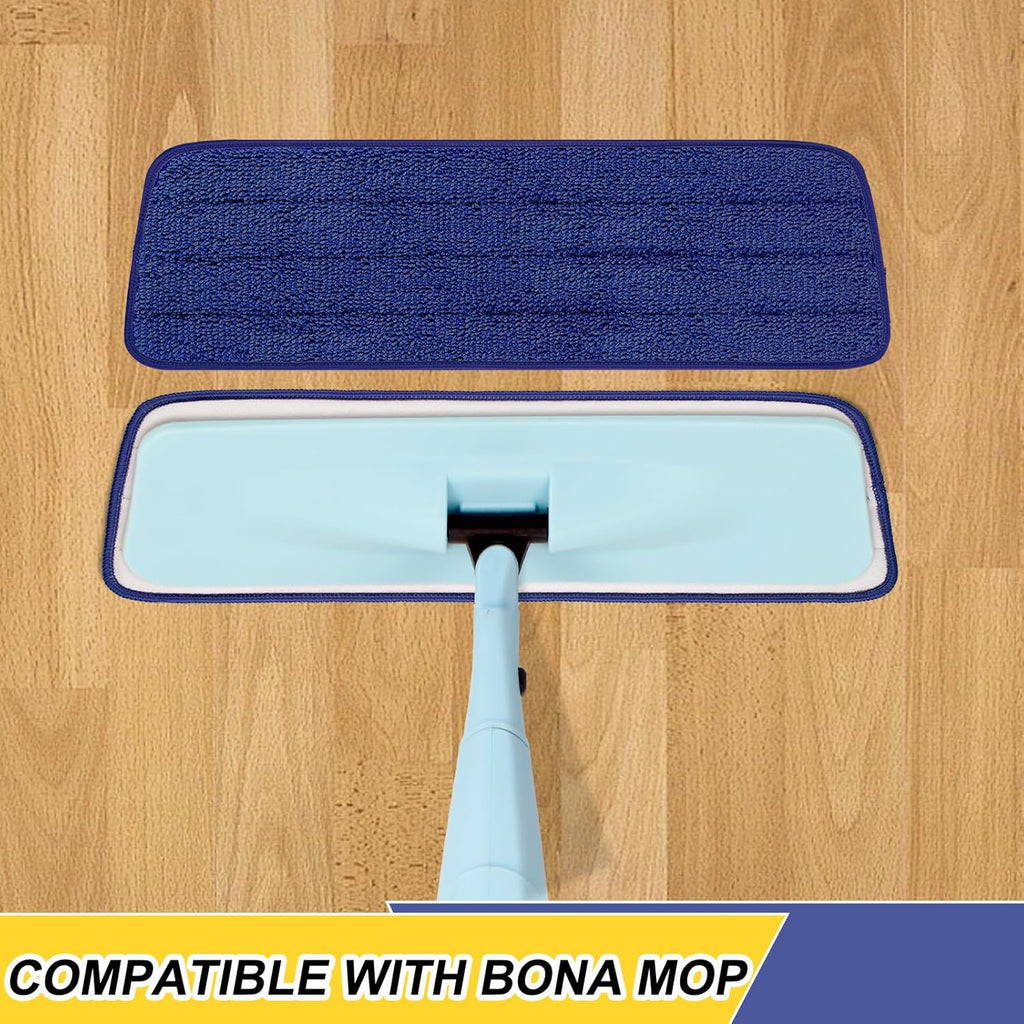 8 Pack 16.5 inch Reusable Mop Pads Microfiber Spray Mop Replacement Heads for Wet/Dry Mops