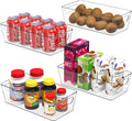 Simple Houseware Clear Storage Bins Organizer for Freezer / Fridge / Pantry, 12'' x 6.2'' x 3.4''