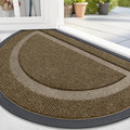 OLANLY Half Circle Door Mat Indoor Outdoor Entrance Welcome, Waterproof All-Season, All-Weather