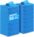 Shop Towels Rags, 50 Pack Reusable Shop Rags Bulk Microfiber Cleaning Cloth Lint Free Cleaning