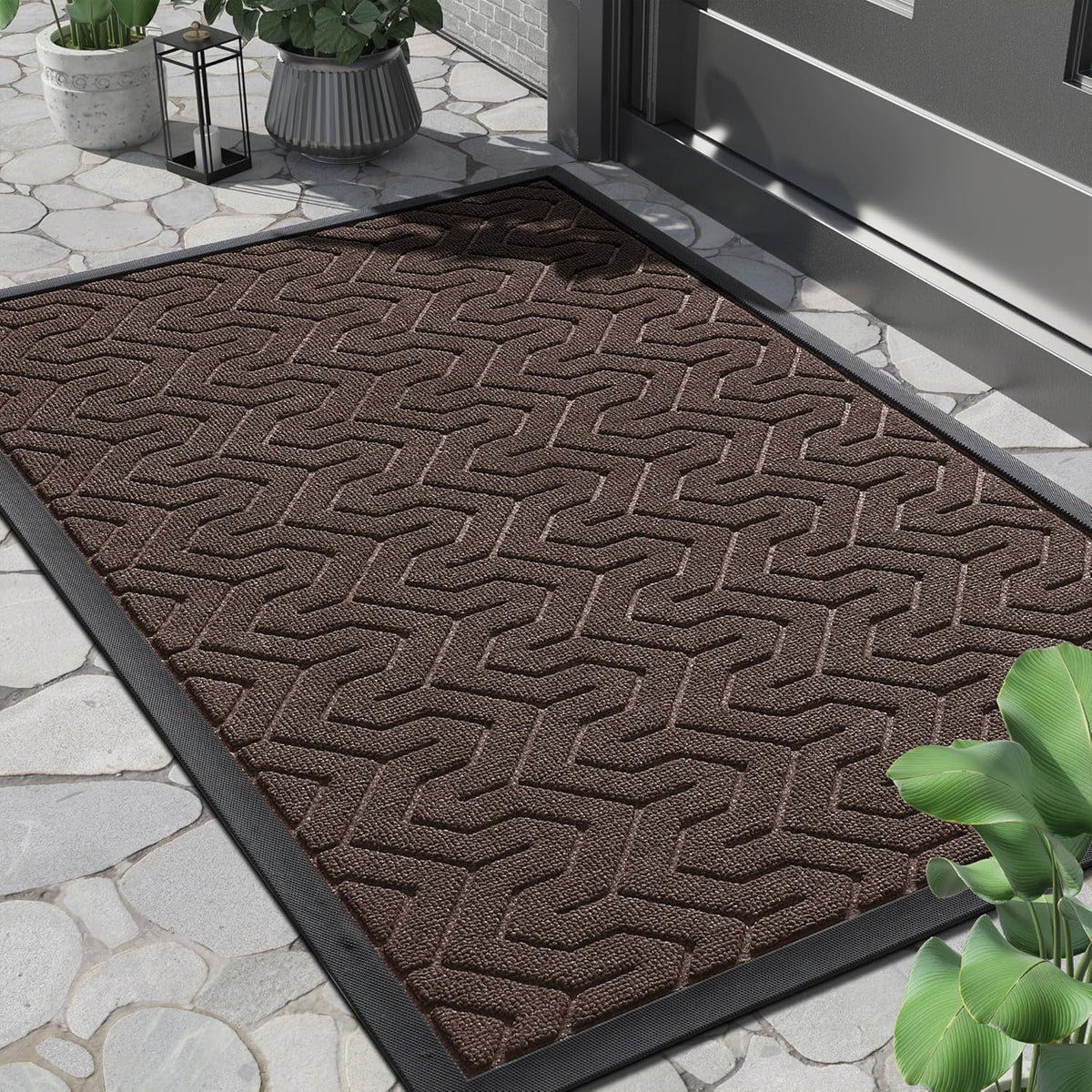 Yimobra Large Door Mat Outside Entrance 36x24, Waterproof Heavy Duty Outdoor Mats for Front Door
