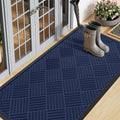 Smiry Front Door Mat Outside Entrance, Heavy Duty Outdoor Indoor Natural Rubber Doormat, Non Slip