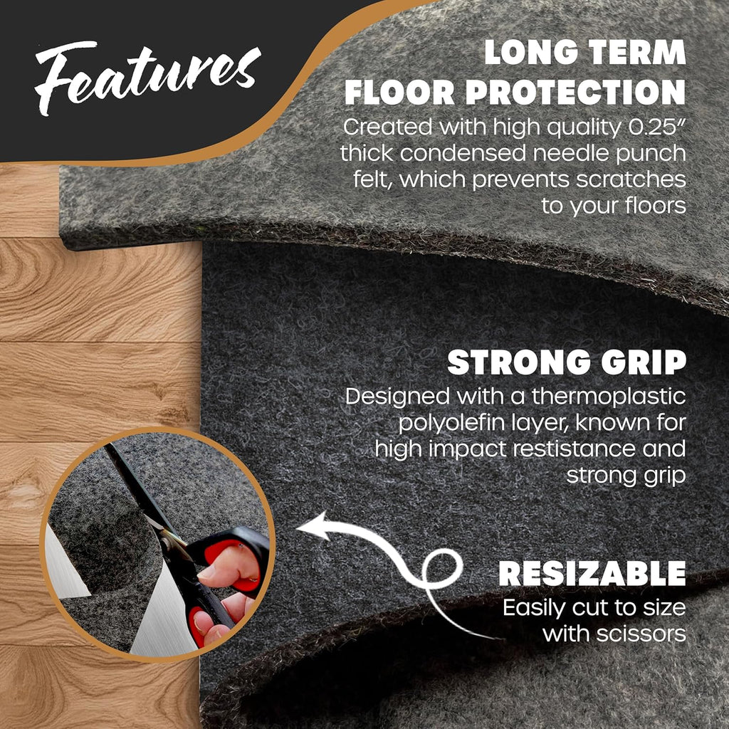 Nevlers 3x5 Rug Pad Non Slip Rug Stoppers to Prevent Sliding | Rug Grippers for Area Rugs on