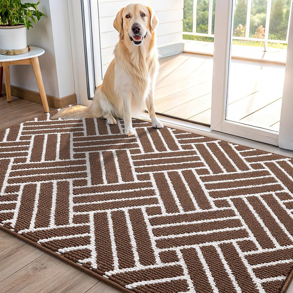 OLANLY Indoor Door Mat, 48x32 Inch, Dirt Resistant and Absorbent, Non-Slip Rubber Backing Floor