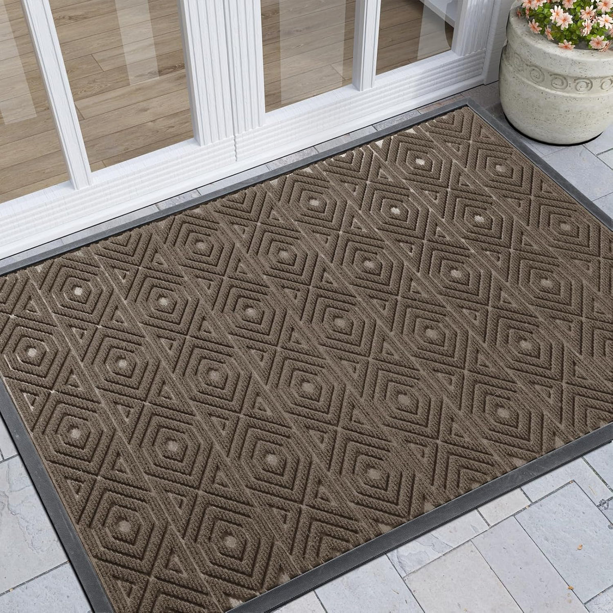 Yimobra Door Mat, Outdoor Indoor Entrance Welcome Mat, Heavy Entry Front Door Mat, Stain & Fade