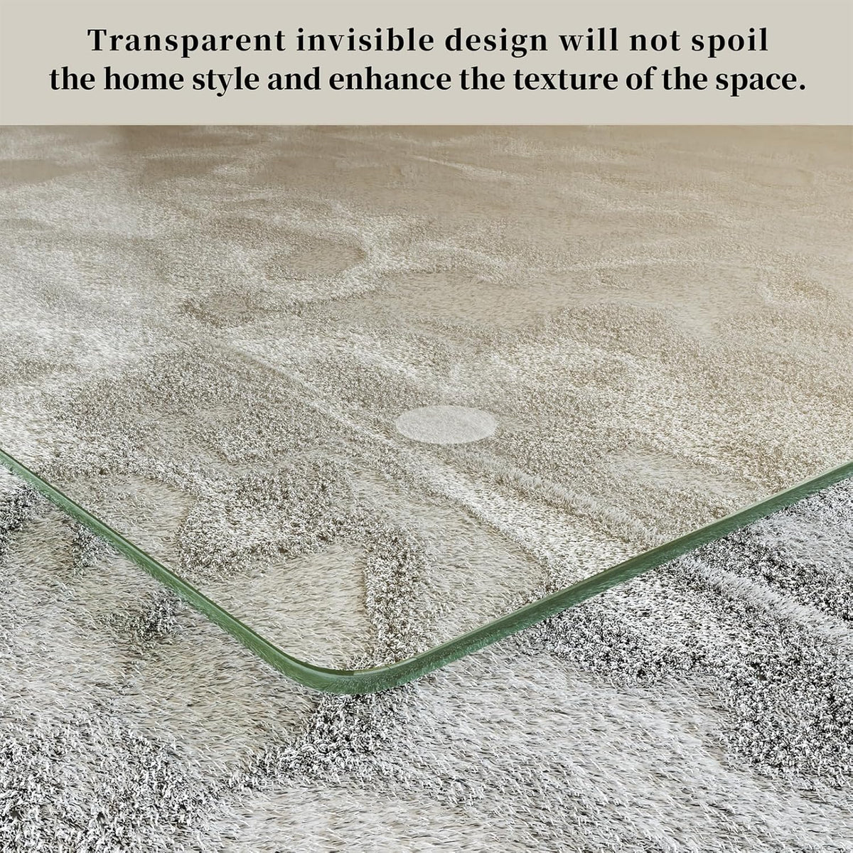 [Tempered Glass] 48" x 72" Glass Chair Mat, 1/5" Thick Office Chair Mat for Carpet or Hardwood
