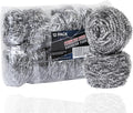 Brheez Stainless Steel Cleaner Scouring Pads [12 Pack] - Industrial & Commercial Strength Large