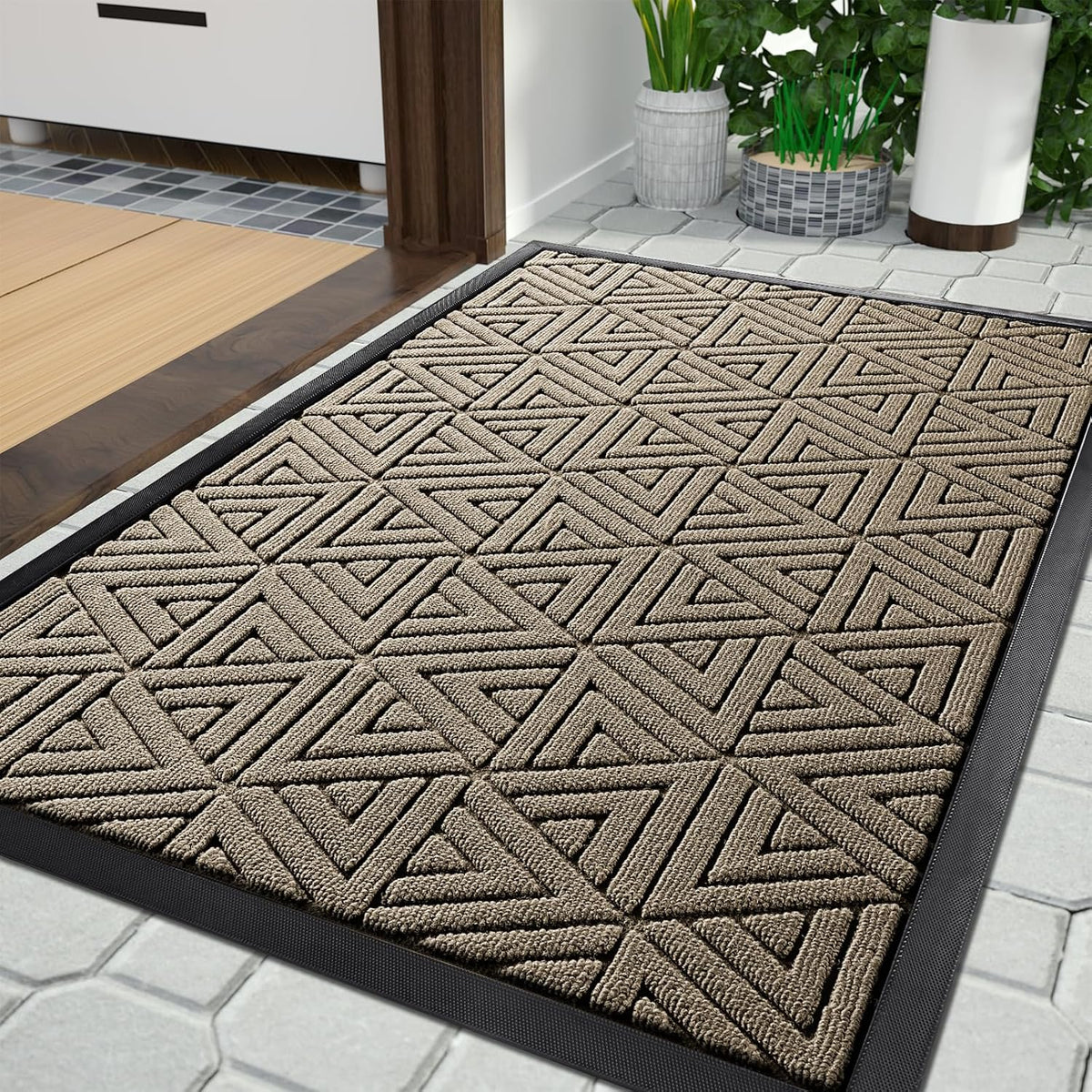 Yimobra Outdoor Mats for Front Door 29.5x17, All-Weather Waterproof Non-Slip Outdoor Door Mat