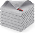Homaxy 100% Cotton Waffle Weave Dish Cloths - 6 Pack Soft and Absorbent Dish Towels - 12 x 12