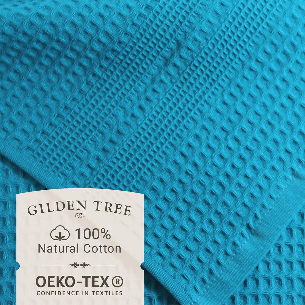 GILDEN TREE Waffle Hand Towels for Bathroom Quick Dry Towel Super Absorbent Thin 100% Cotton Hand