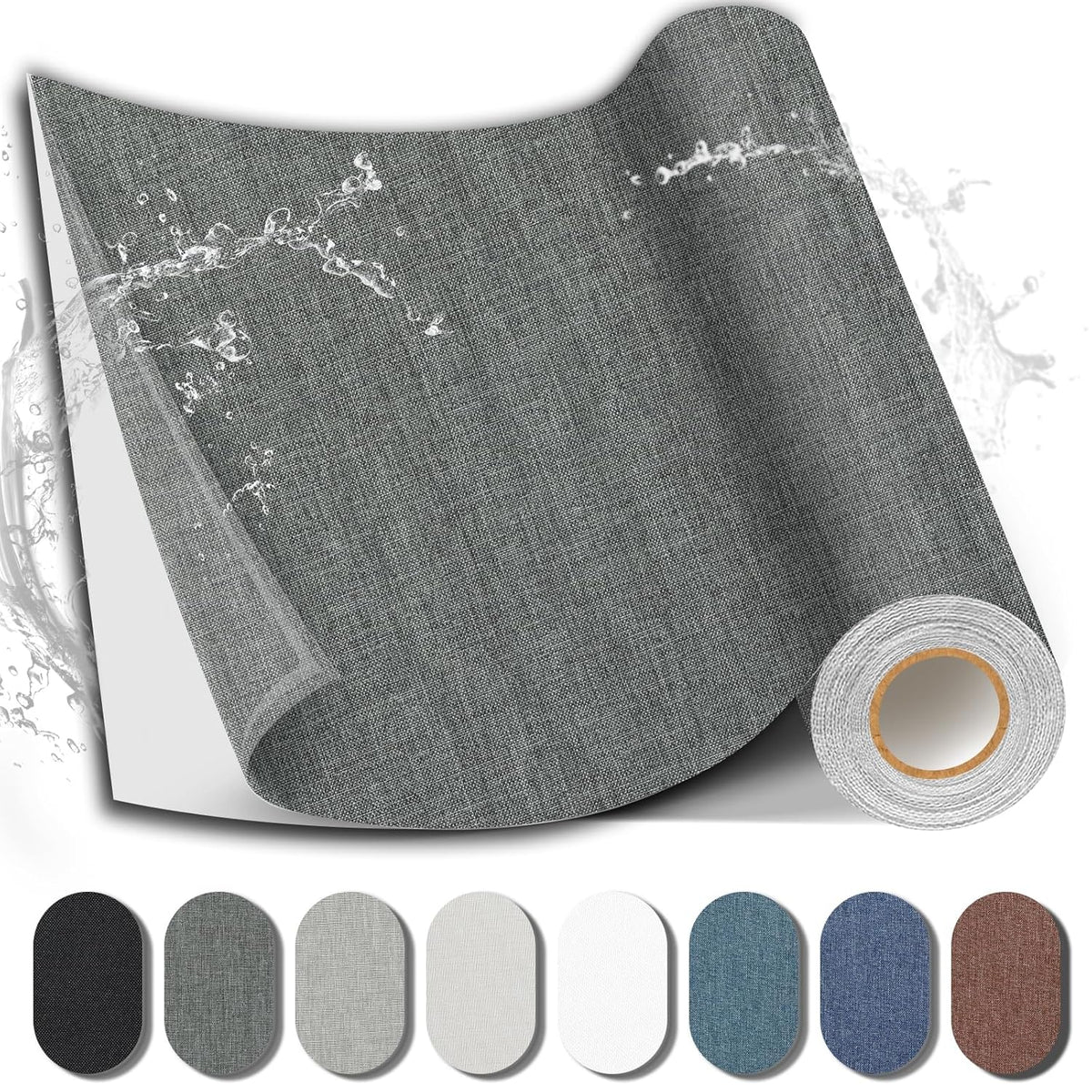 Fabric Repair Patch, 17X79 Inch Large Repair Tape, Self-Adhesive Patches for Furniture, Sofa, Car