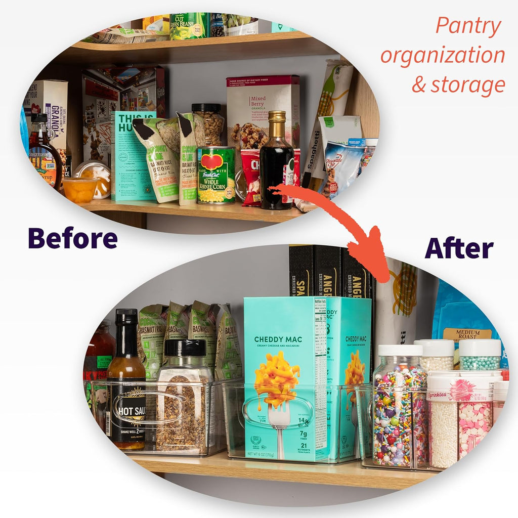 Pantry Organizers and Storage and Cabinet Organizer, 4 Pack - Kitchen Organizers and Storage, Great