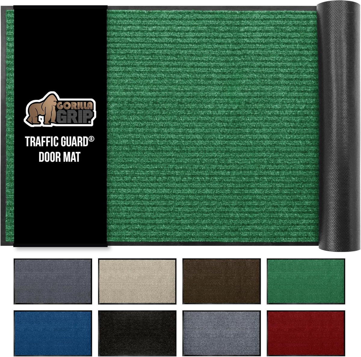 GORILLA GRIP Traffic Guard Door Mat, 47x35, Heavy Duty Welcome Mats, Commercial Office Space