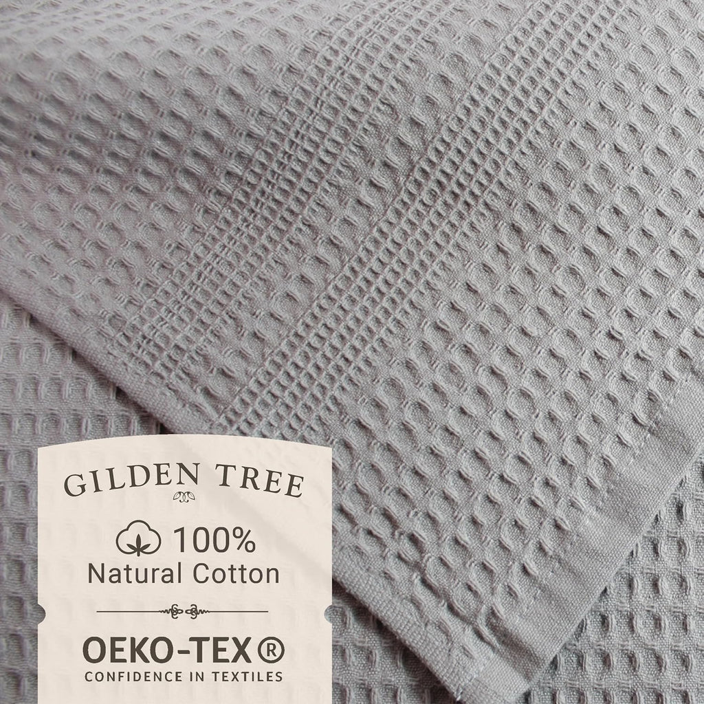 GILDEN TREE Waffle Towels for Bathroom, 100% Cotton Quick Dry Towel, Waffle Bath Towels Large
