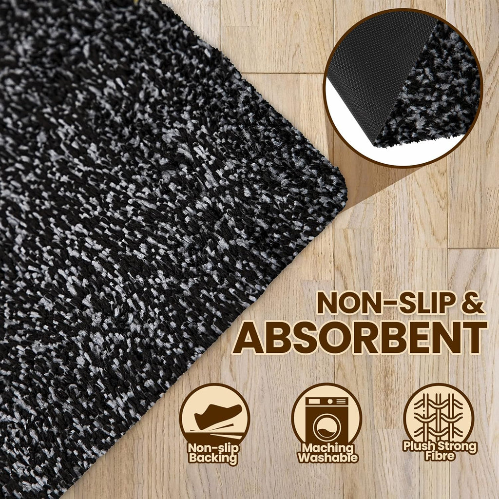 Premium Microfiber Indoor Door Mat – 36"x60" Washable Entry Mat, Non-Slip, Waterproof Backing