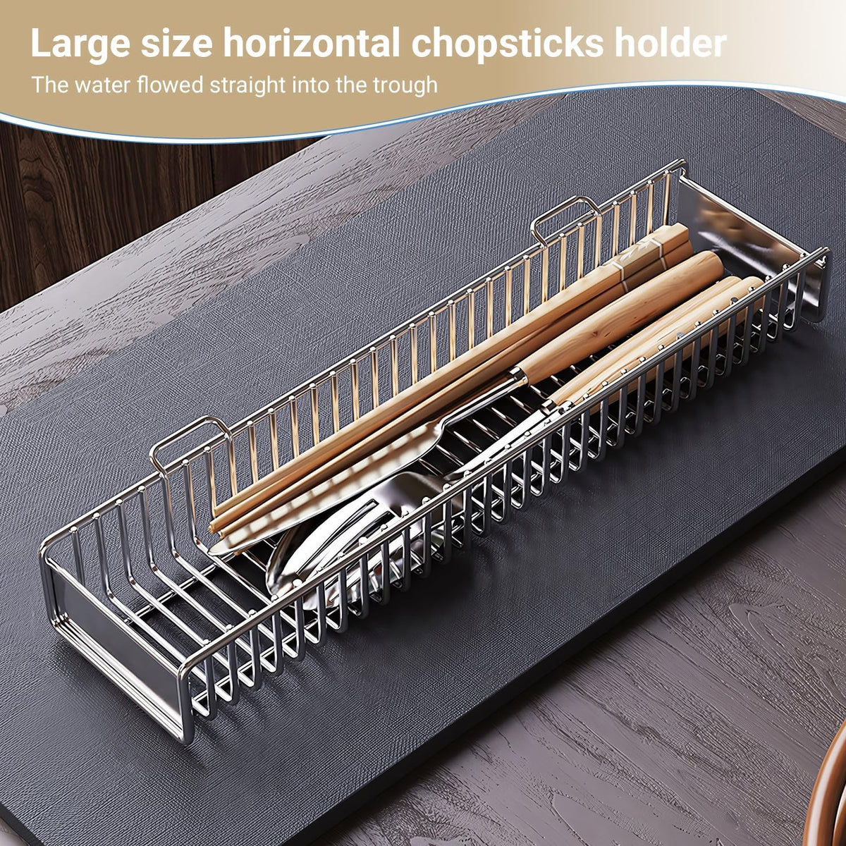 304 Stainless Steel Over Sink Counter Top Perfect Dish Drainer, Extendable Drainage Basket Drying