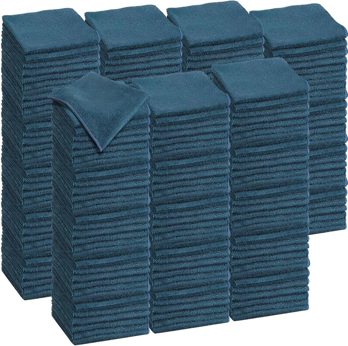 Tenare 100 Count12'' x 12'' Microfiber Cleaning Cloths Reusable Cleaning Rags Bulk Microfiber