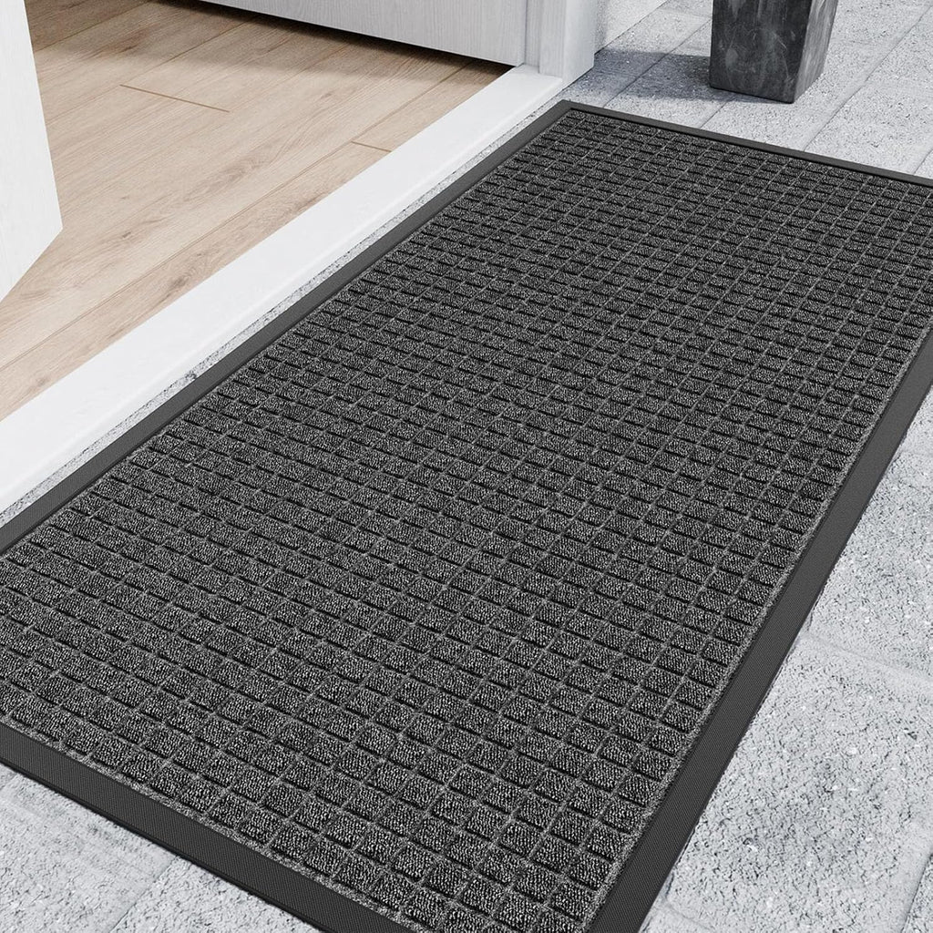 Indoor Outdoor Front Door Mats, 48" x 36" Rubber Backing Non Slip Durable Welcome Floor Mats for