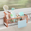 SWTYMIKI Sponge Holder for Kitchen Sink - Sink Caddy with Brush Holder Self-draining Sponge Caddy