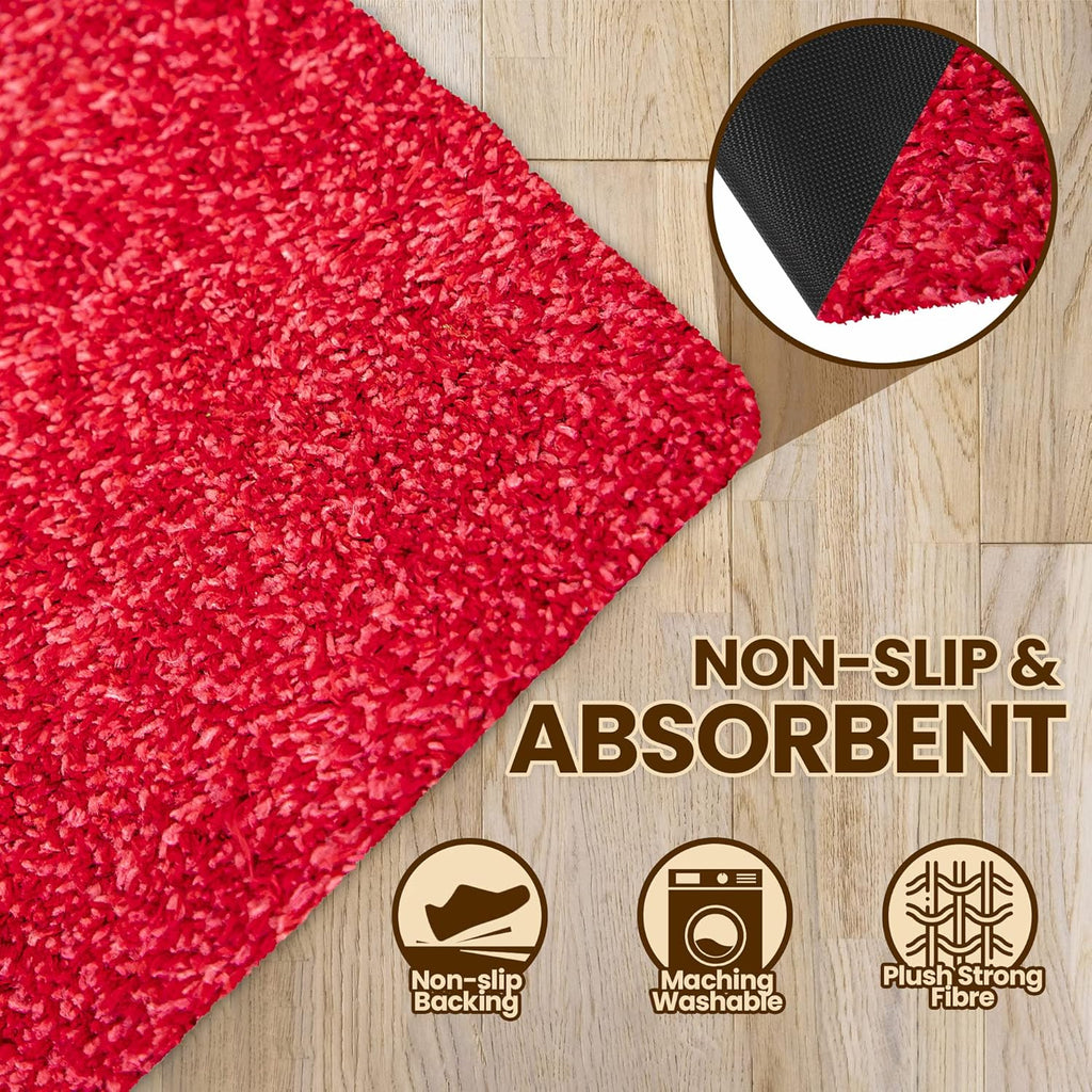 Premium Microfiber Indoor Door Mat – 20"x30" Washable Entry Mat, Non-Slip, Waterproof Backing