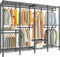Raybee Heavy Duty Clothes Rack for Hanging Clothes,Clothing Rack with Shelves, Adjustable,76" W x