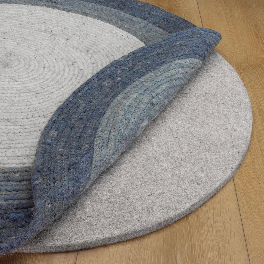 RUGPADUSA - Eco-Plush - 8' Round - 3/8" Thick - 100% Felt - Extra Cushioned Rug Pad - Available in