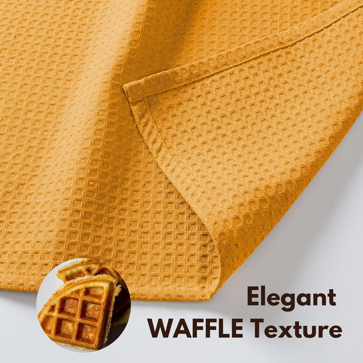 Native Fab Cotton Kitchen Towel with Hanging Loop 16x26 inches, 12-Pack, Waffle Weave Kitchen