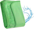 JOYMOOP Microfiber Towels for Cars, 35.4" x 23.6" Car Drying Towel, Green Reusable Car Towel, Quick