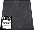 Front Door Mat Indoor Outdoor Entrance, 30" x 36" Heavy Duty All-Season All-Weather Waterproof