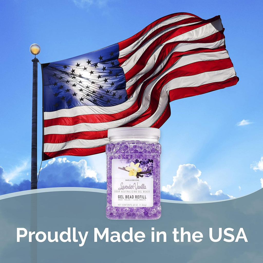 SMELLS BEGONE 48 oz Odor Eliminator Gel Bead Refill - Eliminates Odor from Bathrooms, Boats, Cars