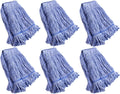 String Mop Heads Replacement Heavy Duty Commercial Grade Blue Cotton Looped End Wet Industrial
