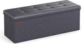 SONGMICS Mazie Collection - 43 Inches Folding Storage Ottoman Bench, Ottoman with Storage, Foot
