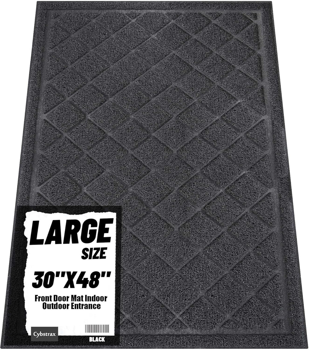 Front Door Mat Outside Entrance, 30" x 48" Heavy Duty All-Season All-Weather Waterproof Doormat