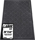 Front Door Mat Outside Entrance, 30" x 48" Heavy Duty All-Season All-Weather Waterproof Doormat