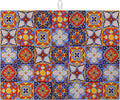 Talavera Mexican Tiles Dish Drying Mat for Kitchen Counter Microfiber Absorbent Dish Kitchen Drying
