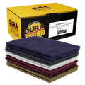Dura-Gold Premium 6" x 9" 10 Scuff Pad Variety Pack, 2 Each Maroon, Gray, Gold, Purple and White