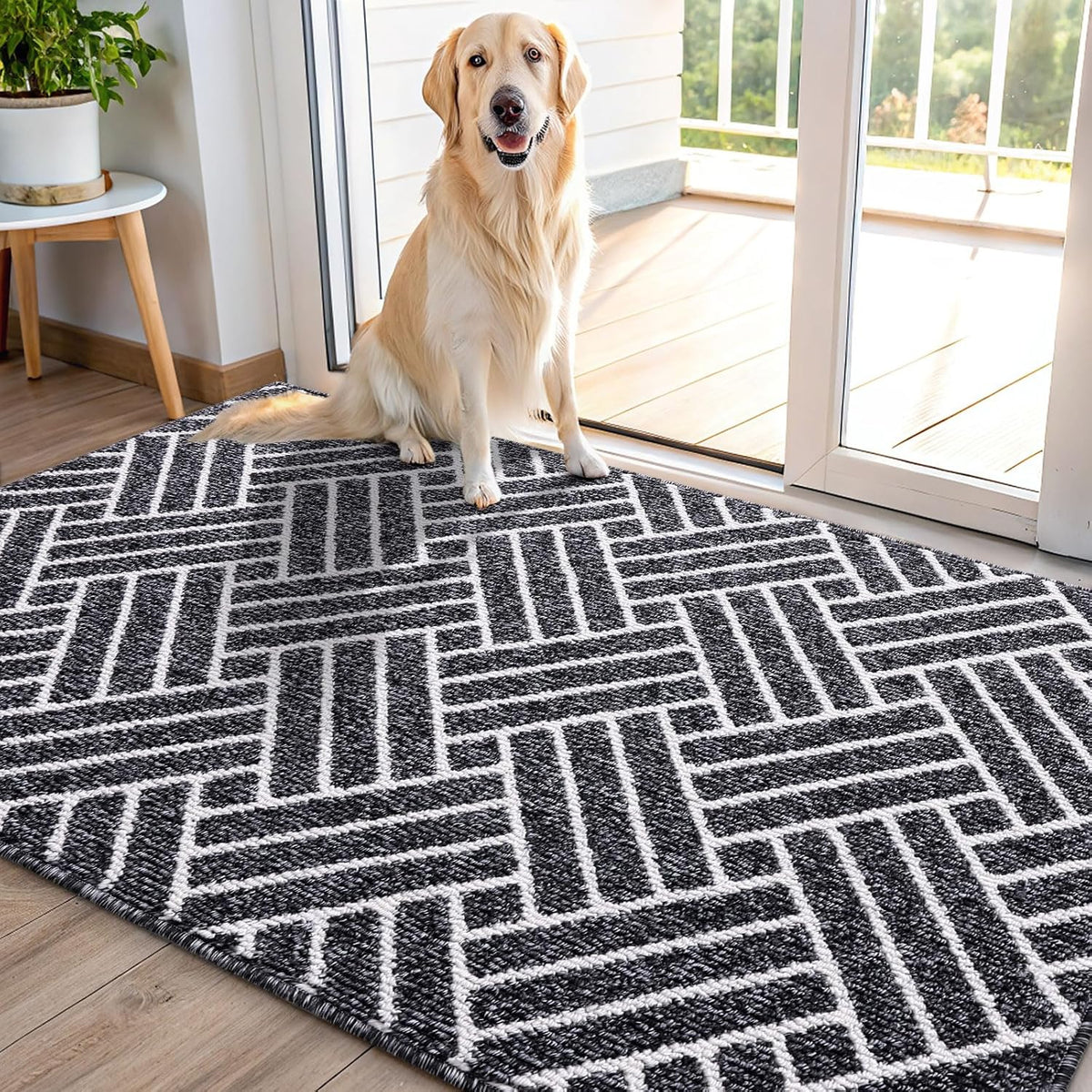 OLANLY Indoor Door Mat, 40x32 Inch, Dirt Resistant and Absorbent, Non-Slip Rubber Backing Floor