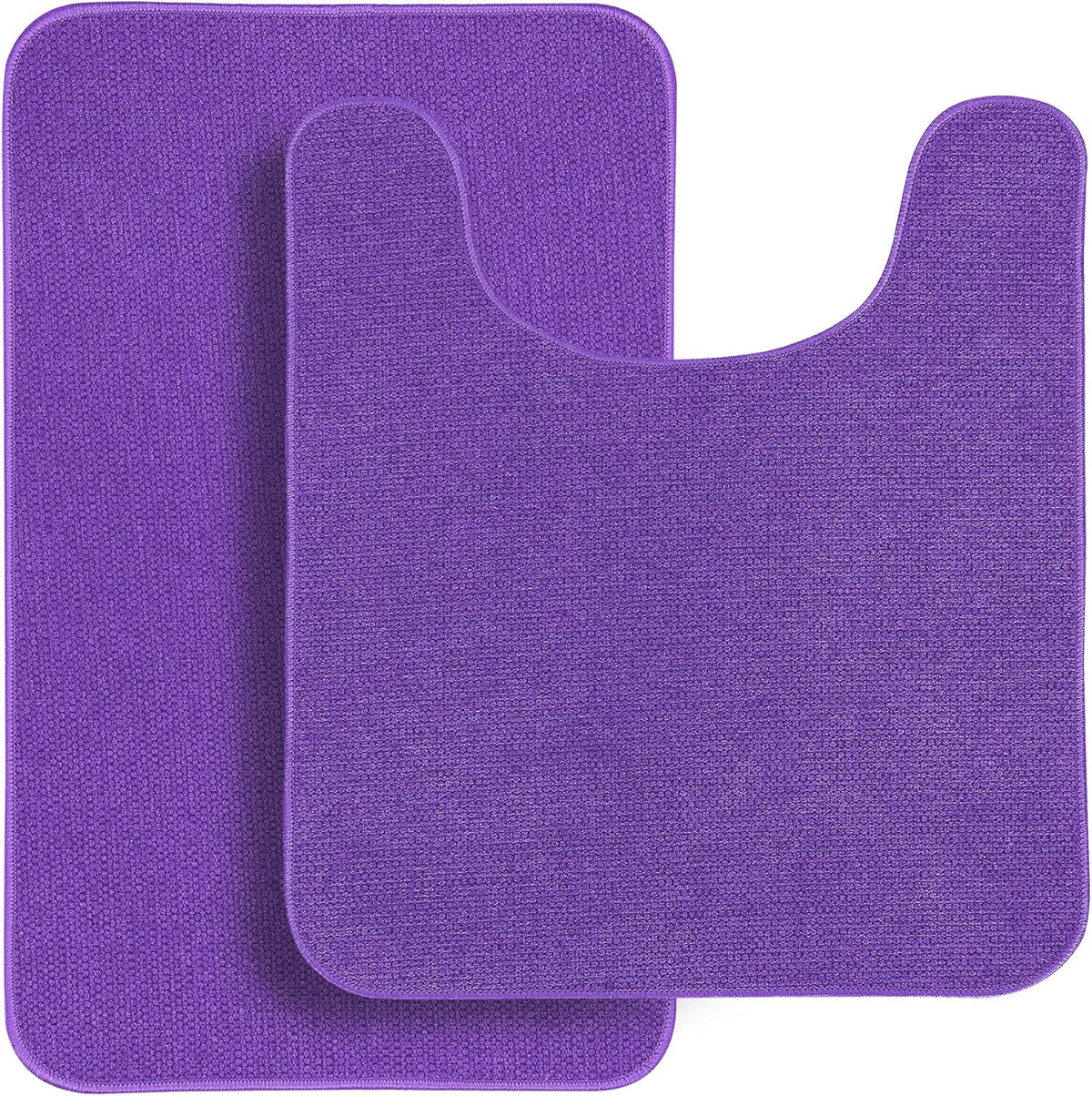 Bathroom Rugs Set 2 Pieces,Thin Bathroom Mats,Toilet Rugs,Quick Dry,Non-Slip,Machine Washable,Low