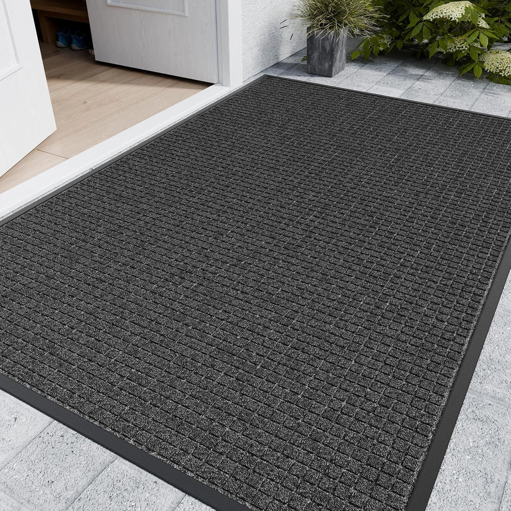 Indoor Outdoor Front Door Mats, 60" x 36" Rubber Backing Non Slip Durable Welcome Floor Mats for