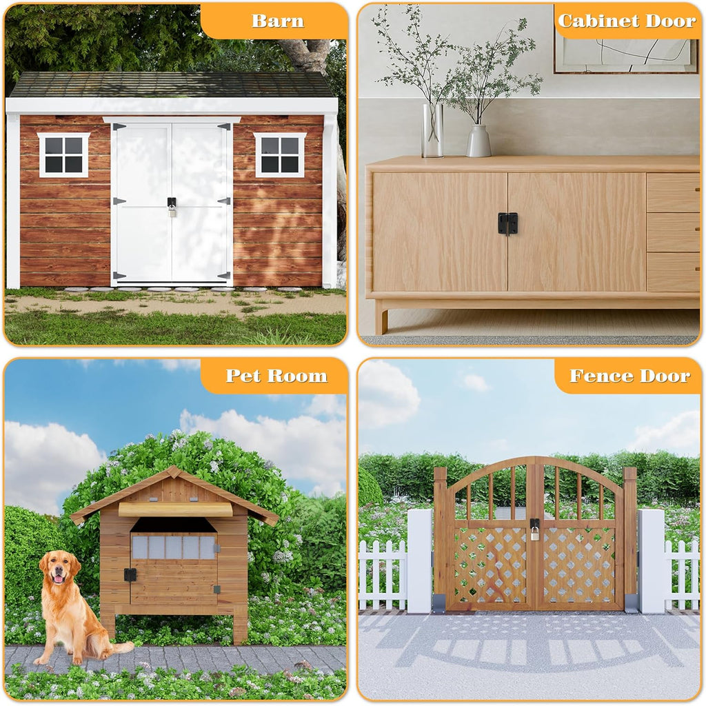 Alise Flip Latch Gate Latches Slide Bolt Latch Safety Door Lock Catch for Barn Cabinet Pet Cage