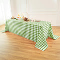 Classic Gingham Buffalo Tablecloth Fabric - Oblong 90x132 Inch Water Proof Checkered Table Cloth