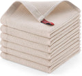 Homaxy 100% Cotton Waffle Weave Dish Cloths - 6 Pack Soft and Absorbent Dish Towels - 12 x 12