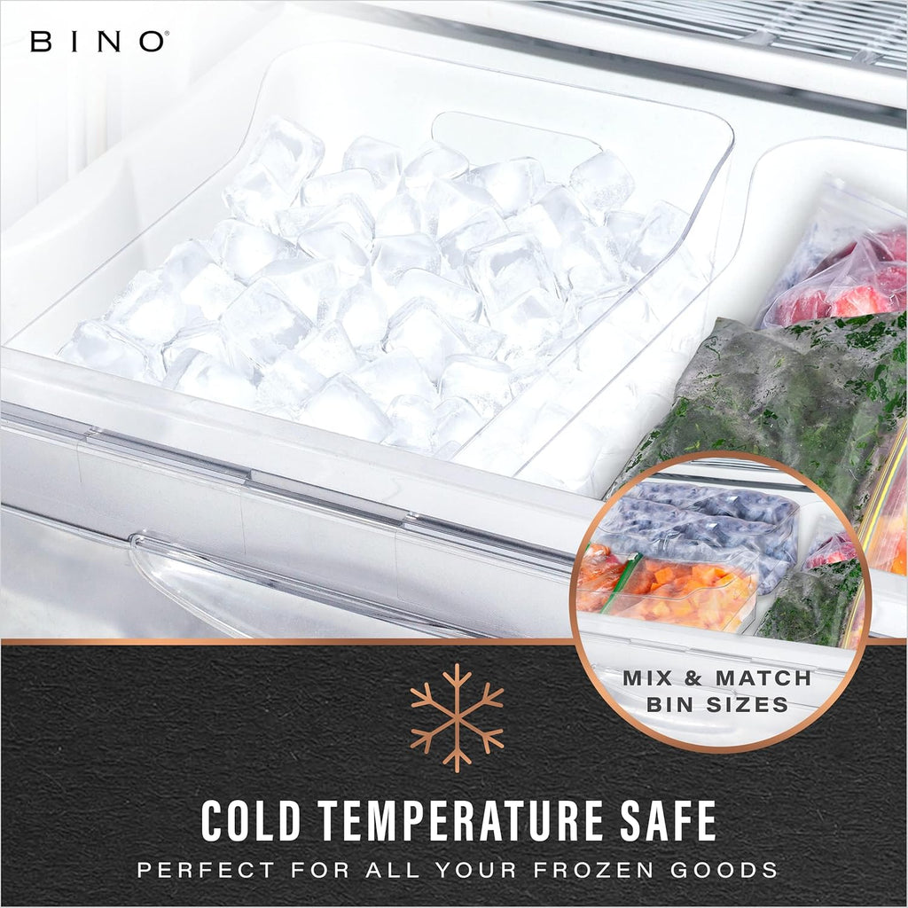 BINO | Plastic Organizer Bins, X-Small - 4 Pack | THE SOHO COLLECTION | Multi-Use Organizer Bins |