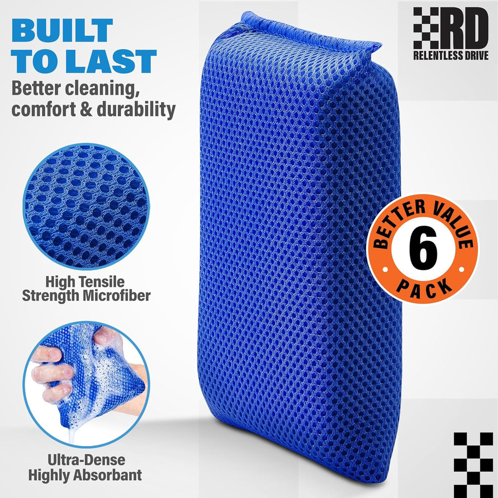 Bug Remover Car Wash Sponge (6 Pack) Bug and Tar Remover for Cars Exterior – view 4