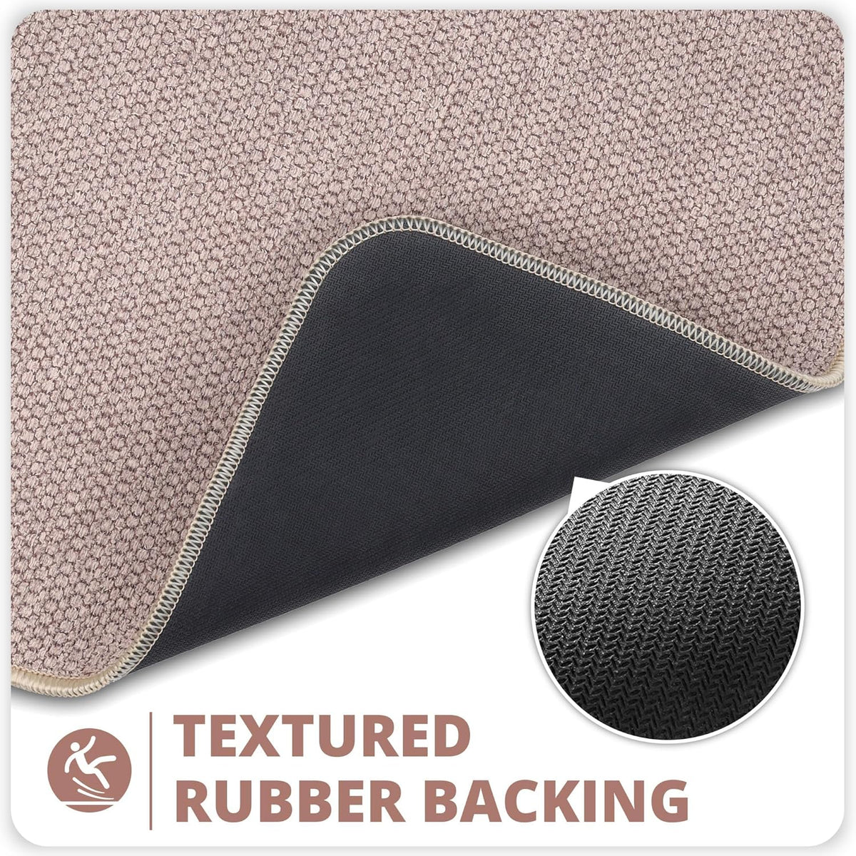Bath Mat,Ultra Thin Bathroom Rugs,Rubber Bath Mats for Bathroom,No Slip Bath Rugs,Quick Dry,Machine