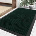 Smiry Front Door Mat Outside Entrance, Heavy Duty Outdoor Indoor Mat, Natural Rubber Doormat, Non